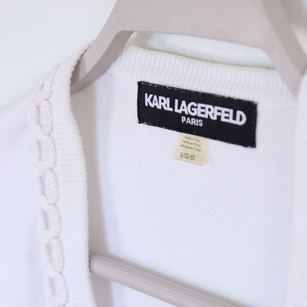 Vintage Karl Lagerfeld Paris Crop Cardigan LARGE