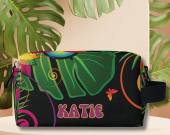 Personalized Vibrant Floral Toiletry Bag