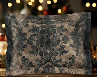 Vintage Microfiber Pillow Sham, Dark Academia, Victorian Gothic, Granny Chic Pillow Case, French Decor, Personalized Pillow, Witchy Gift