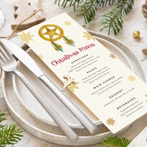 Printable Christmas Menu Template Christmas Cocktail (Download Now) - Etsy