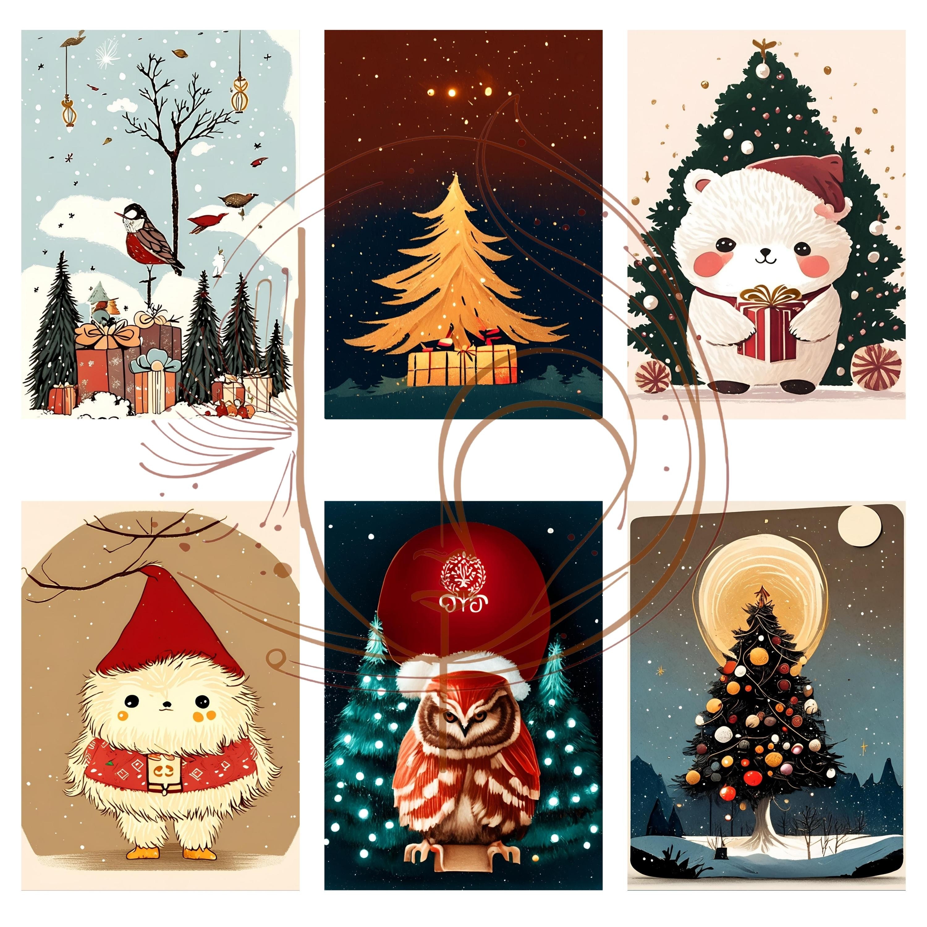 DIGITAL Christmas Cards Printable Christmas Cards Download Journal
