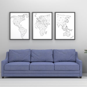 One Piece World Map on Handmade Scroll Grand Line Map Red 