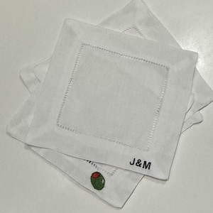 Custom Embroidered Cocktail Napkin