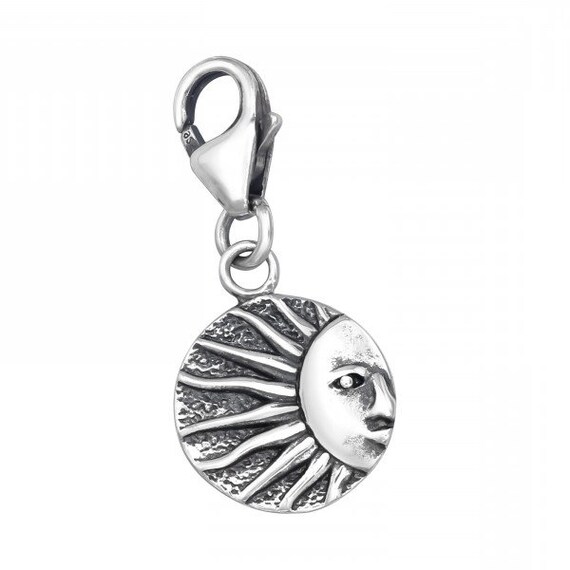 High Quality Solid .925 Sterling Silver Sun Charm