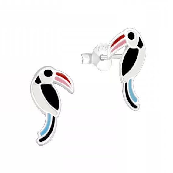 Small Bird High Quality .925 Sterling Silver Stud Earrings Pair