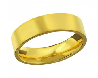 Gold-Plated Stainless-Steel Size 9 Ring