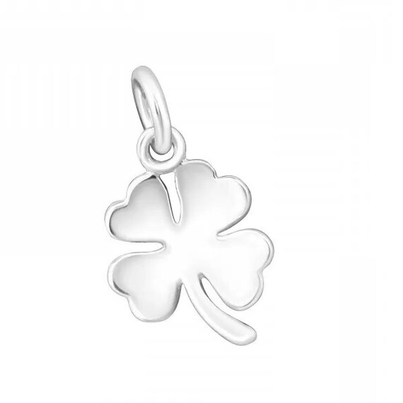 Small High Quality Solid .925 Sterling Silver Lucky Clover Pendant