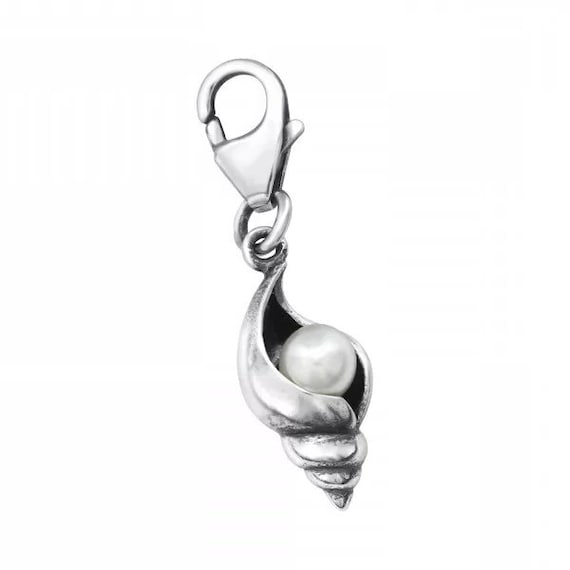 Small High Quality Solid .925 Sterling Silver Shell Charm