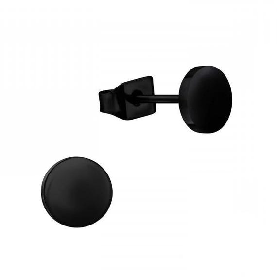 Advanced PVD-Plated Round 6mm Titanium Earrings Pair