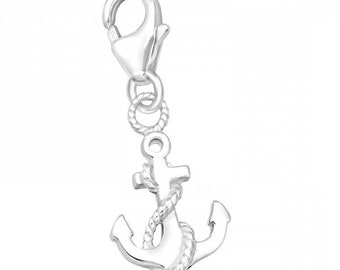 Small High Quality Anchor Solid .925 Sterling Silver Charm (10 mm x 15 mm)
