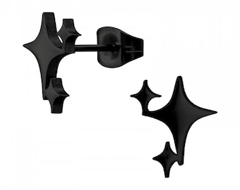 Surgical-Grade Steel Stars /Sparkles Earrings (9mm x 11mm)