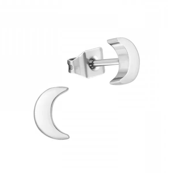 Moon High Quality Titanium Hypoallergenic Earrings Pair