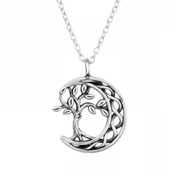 High Quality Solid .925 Sterling Silver Tree of Life Pendant and Necklace