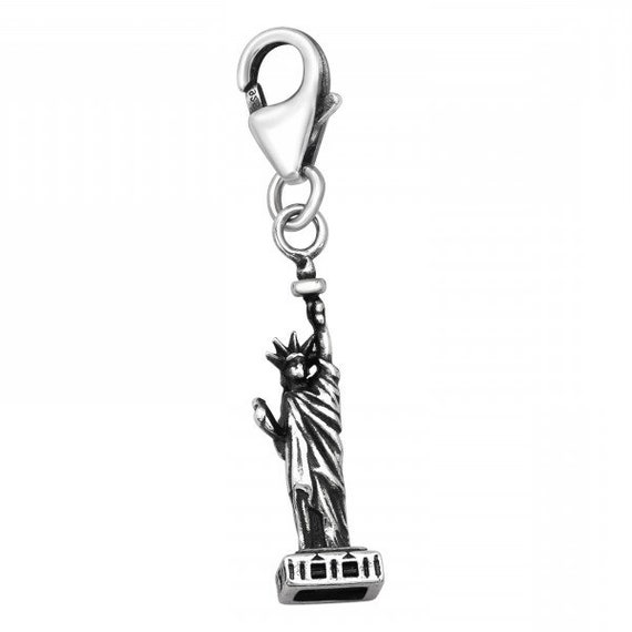 Small Statue of Liberty Solid .925 Sterling Silver Charm