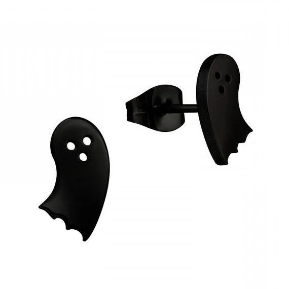 Black Ghost High Quality Surgical-Grade Steel Earrings Pair