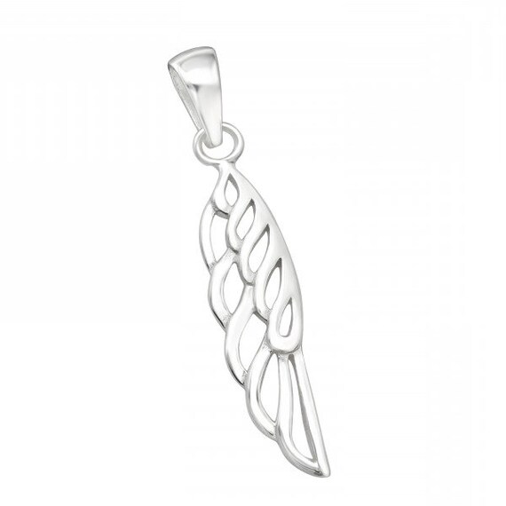High Quality Solid .925 Sterling Silver Wing Pendant