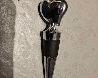Tappo per bottiglia di vino a forma di cuore in metallo