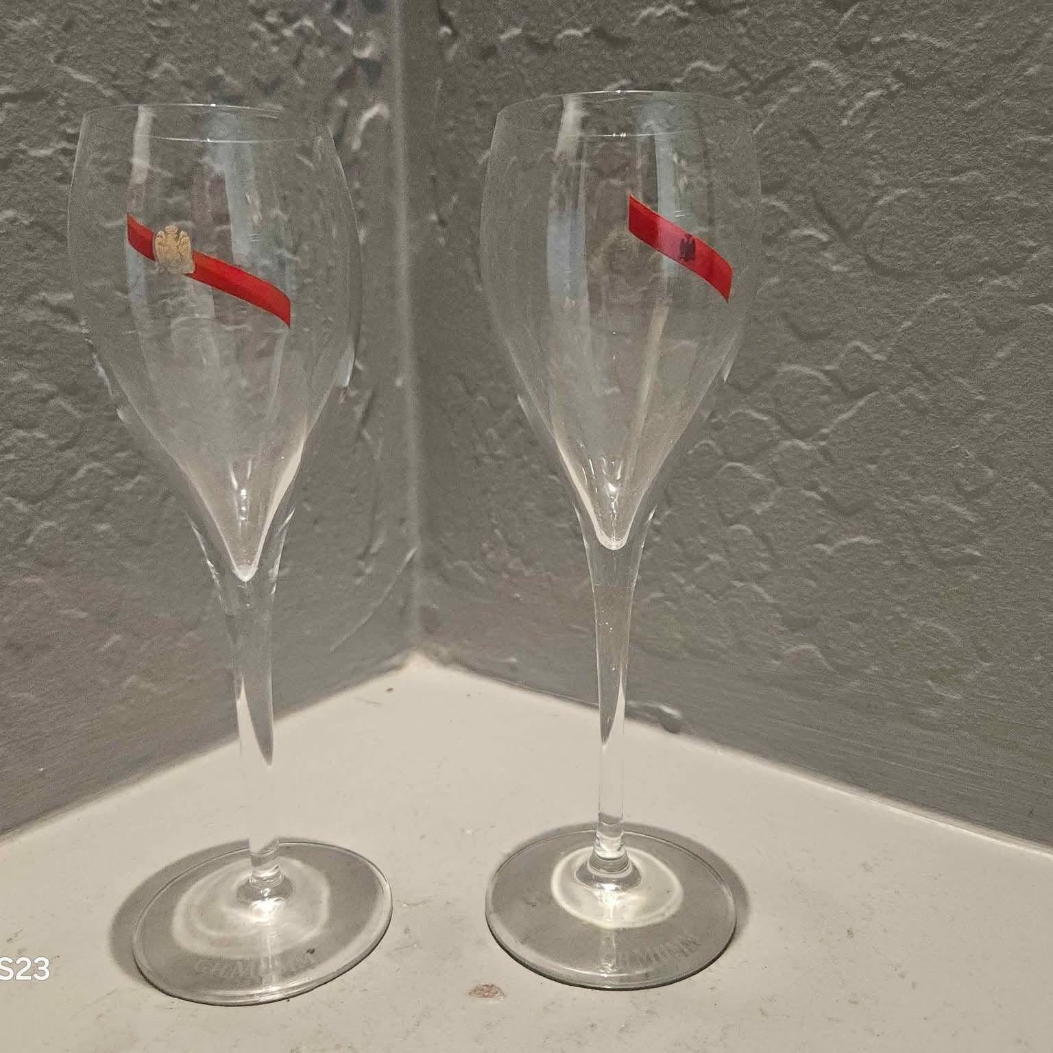 Lot De 2 Verres à Champagne Vintage Mumm's - Verre Tall Moderne - 4 Oz - Occasion