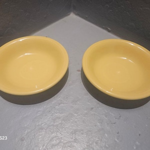 Fiestaware Set of Two Yellow Cereal Bowls Homer Laughlin Fiesta Ware 5&quot;