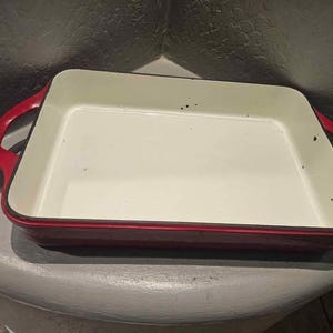 Enamel Cast Iron Lasagna Pan Food Network Brand Casserole Dish 9" x 13" image 1