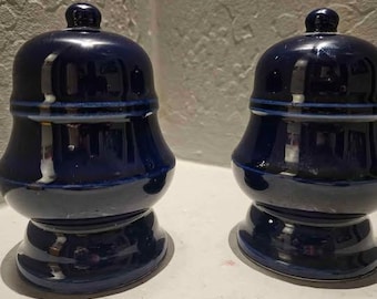 Made in Japan Ceramic Cobalt Blue Salt and Pepper Shaker