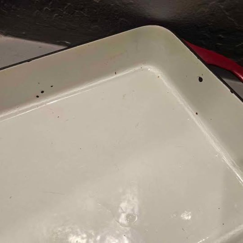 Enamel Cast Iron Lasagna Pan Food Network Brand Casserole Dish 9" x 13" image 2