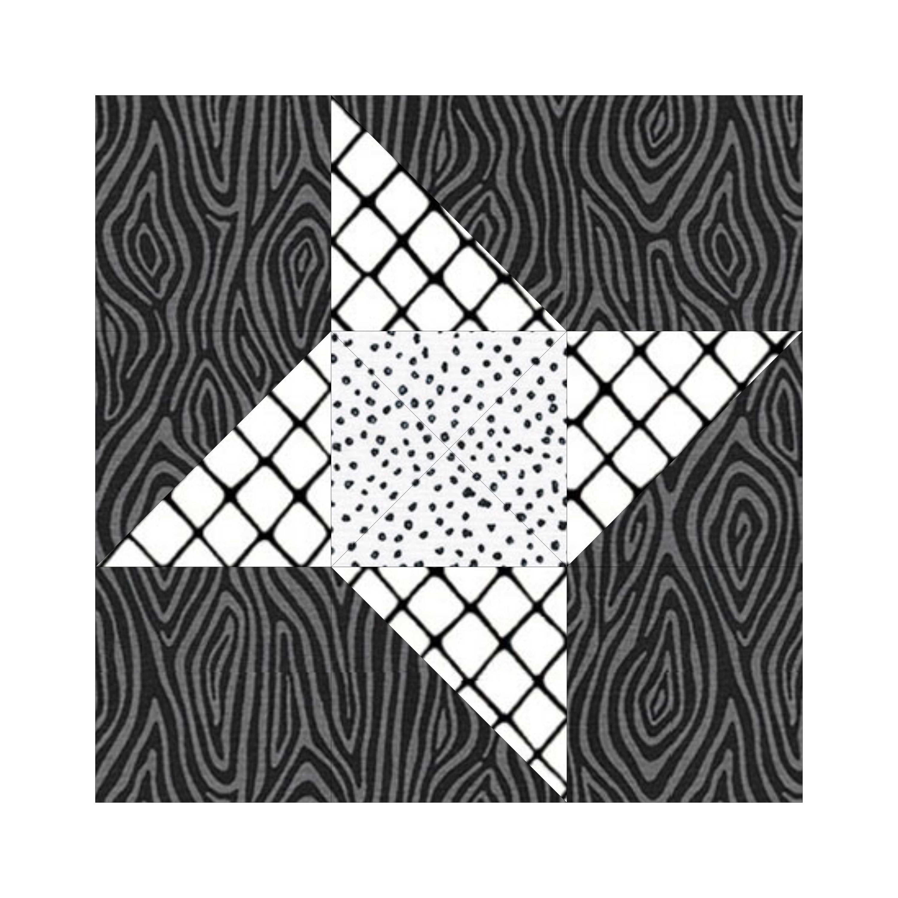 Scrappy Friendship Star Quilt Block, FPP Pattern (3x3 to 12x12) (PDF ...