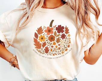 Christian Fall shirt, Autumn Leaves t-shirt, Comfort Colors Bible Verse Tee, Faith Fall Crewneck Christian Apparel Scripture Religious Shirt