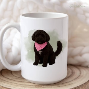 Black Bernedoodle Mug, Black Bernedoodle Dog Mom Gift, Bernedoodle Lover Gift, Coffee Mug, Cute Black Bernadoodle Keepsake, Bernadoodle