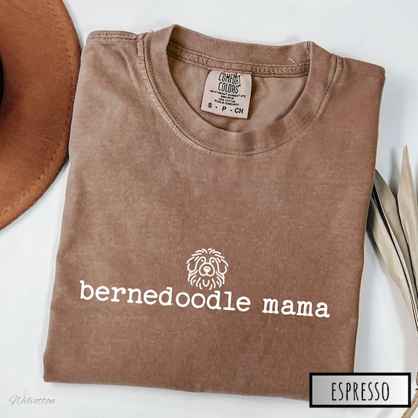 Bernedoodle Mama Comfort Colors Shirt, Mini Bernedoodle T-shirt, Dog Mom gift, Minimalist Bernadoodle Tee, Dog Lover Gift Mother's Day Gift