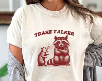 Funny Trash Pandas Shirt, Raccoon Lovers Gift, Weird Raccoon Opossum Shirts, Trash Meme, Ironic Oversized Comfort Colors Vintage Graphic Tee