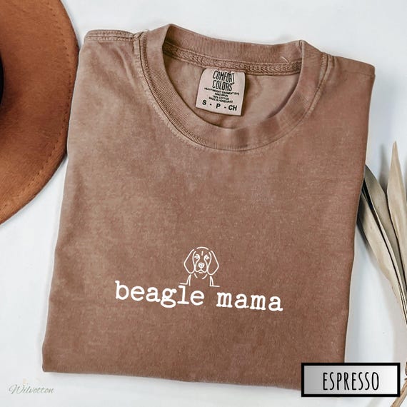 Beagle Mama Comfort Colors Shirt, Beagle Mom Tee, Beagle Dog Lover Gift, Cute Beagle Shirt, Minimalist Beagle Owner Shirt, Puppy Mom Tee