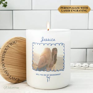 Bridesmaid Candle, Candle for Bridesmaid Proposal Box, Bridesmaid Gift box, Bridesmaid Proposal, Wedding Party Gifts, Bridal Party Favors