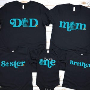 Custom First Birthday Beach Shirts, Wave Beach Family Tees, Ocean Theme Matching Family Shirts, One Year Old Beach Party Tees, 1st Bday