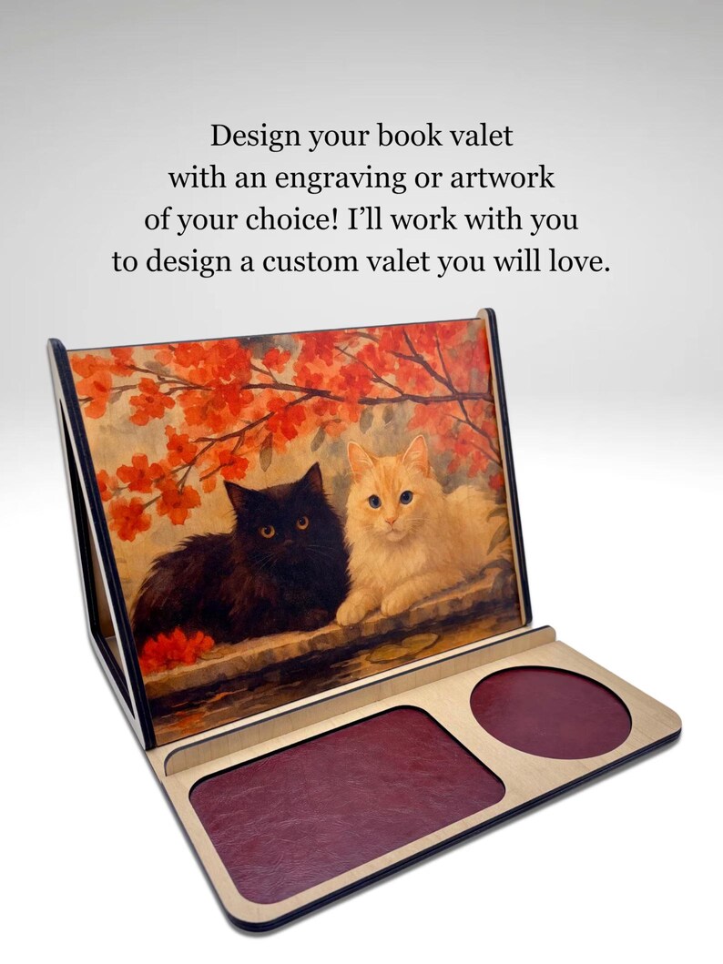 Custom Book Valet: Fully Personalized With Color & Engraving - Etsy