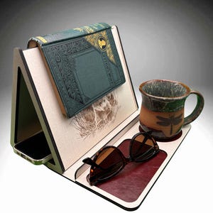 Personalized Book Valet | Book Rest | Rustic Wooden Organizer | Reading Nook Decor | Handcrafted Gift for Readers