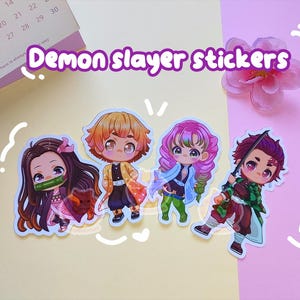 Demon Slayer 3&quot; stickers | Cute chibi designs | Laminated & waterproof | Decor