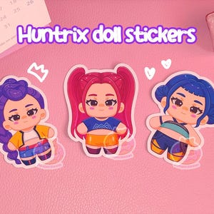 Kpop demon hunters doll 2.5&quot; Stickers | HUNTR/X | Waterproof & laminated | Decor