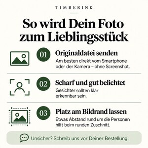 photo_tips – Gemeinsames Freundinnenfoto auf echter Kiefernholz-Baumscheibe im Timberink Komplett-Set