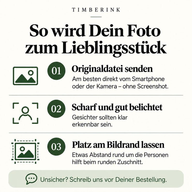 photo_tips – Gemeinsames Freundinnenfoto auf echter Kiefernholz-Baumscheibe im Timberink Komplett-Set
