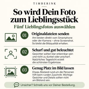 Fototipps für fünf klare Familienfotos mit passendem Ausschnitt für runde Holzanhänger.