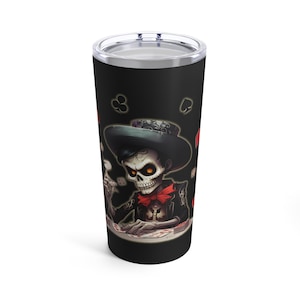 dia de los muertos 20oz becher, dia de los muertos Poker, mexikanische Kultur, Chicano Kultur, dia de los muertos Kaffeebecher, Kaffeeliebhaber