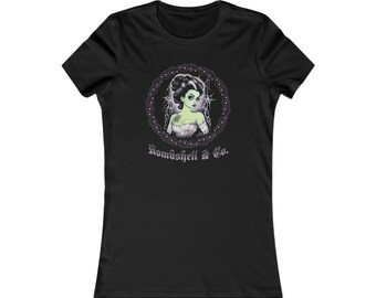 novia de frankenstein, novia monstruo, camiseta de halloween, regalos para ella, ropa de halloween, camiseta espeluznante, camiseta de halloween, regalo de halloween
