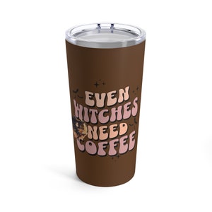 halloween coffee cup, halloween Tumbler 20oz, coffee lovers, tumbler with lid, halloween witch, witch coffee cup