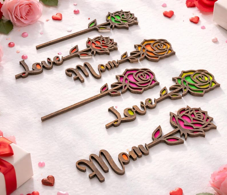 Personalized Rose SVG Bundle - Rose Flowers Svg - Love Svg - Valentines ...