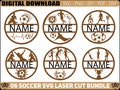 Soccer SVG laser cut Bundle , Male and female name sign, SVG laser cut, sports themed door or wall hanger, Laser cut template, product logo