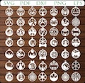 49 Christmas Balls Svg , Christmas Ornament Laser Cut SVG Bundle, Set Of Christmas Toy, Christmas SVG Bundle