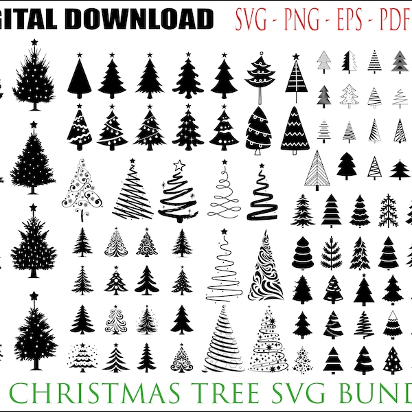 172 CHRISTMAS TREE SVG Bundle, Christmas Tree Outline, Christmas Ornaments Svg, Tree Christmas Svg, Christmas ClipArt, Pine Tree ClipArt