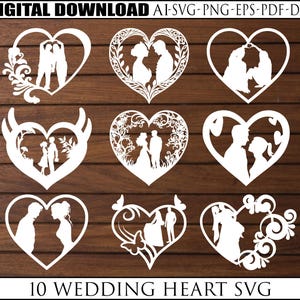 Wedding Heart SVG, Wedding laser cut sign, Wedding SVG, Wedding signs, signs, Wedding Signs SVG, Wedding Heart Tree svg