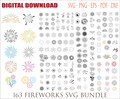 163 Fireworks SVG Bundle, Fireworks SVG, New year svg, Fireworks Svg Cut File, Fireworks Clipart, Fireworks Silhouette, Fireworks Vector product logo